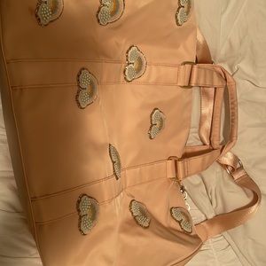 Stoney clover sparkling cider duffle with rainbows and initials